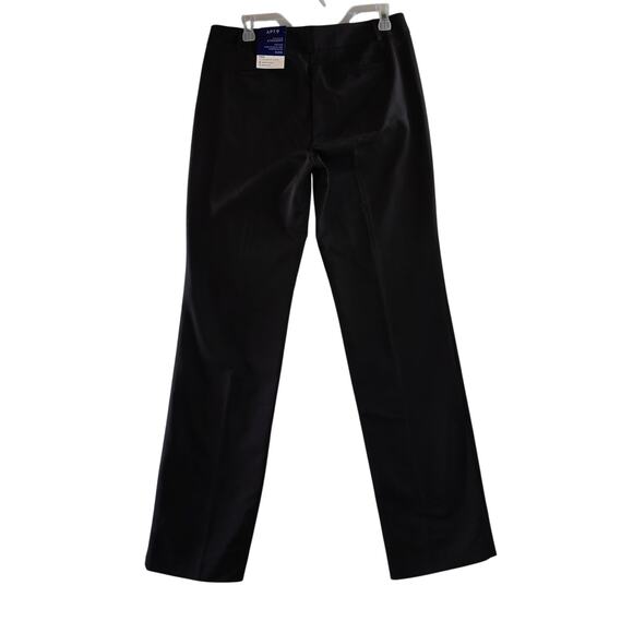 Apt 9 Torie Straight Mid Rise Women's Size 8 Long Black Pants - Picture 2 of 10